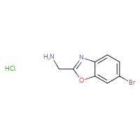 Chemical structure of 1-(6-bromo-1,3-benzoxazol-2-yl)methanamine hydrochloride - CSSB00015196538