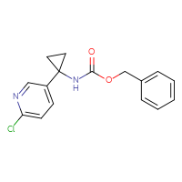 Chemical structure of benzyl N-[1-(6-chloropyridin-3-yl)cyclopropyl]carbamate - CSSB03389329177