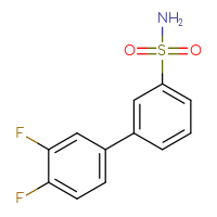 Chemical structure of 3',4'-difluoro-[1,1'-biphenyl]-3-sulfonamide - CSSB01419536352