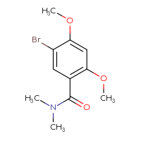 Chemical structure of 5-bromo-2,4-dimethoxy-N,N-dimethylbenzamide - CSSB11077044456