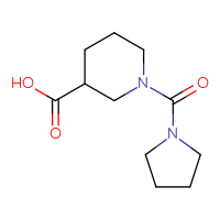 Chemical structure of 1-(pyrrolidine-1-carbonyl)piperidine-3-carboxylic acid - CSSB00000739191