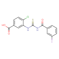Chemical structure of 4-chloro-3-({[(3-iodophenyl)formamido]methanethioyl}amino)benzoic acid - CSSB00102610454