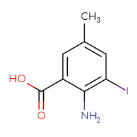 Chemical structure of 2-amino-3-iodo-5-methylbenzoic acid - CSSB00009832045
