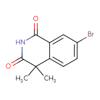 Chemical structure of 7-bromo-4,4-dimethyl-1,2,3,4-tetrahydroisoquinoline-1,3-dione - CSSB00020840777