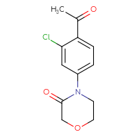 Chemical structure of 4-(4-acetyl-3-chlorophenyl)morpholin-3-one - CSSB00020651331