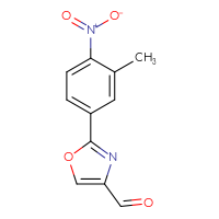 Chemical structure of 2-(3-methyl-4-nitrophenyl)-1,3-oxazole-4-carbaldehyde - CSSB00020626077