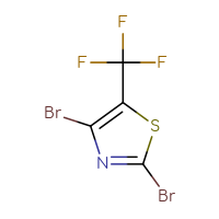 Chemical structure of 2,4-dibromo-5-(trifluoromethyl)-1,3-thiazole - CSSB06595028155