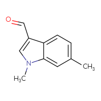 Chemical structure of 1,6-dimethyl-1H-indole-3-carbaldehyde - CSSB00012003550