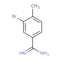 Chemical structure of 3-bromo-4-methylbenzene-1-carboximidamide - CSSB00012356048