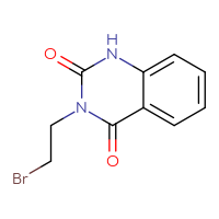 Chemical structure of 3-(2-bromoethyl)-1,2,3,4-tetrahydroquinazoline-2,4-dione - CSSB00010161235