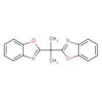 Chemical structure of 2-[2-(1,3-benzoxazol-2-yl)propan-2-yl]-1,3-benzoxazole - CSSB20966105347