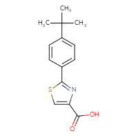Chemical structure of 2-(4-tert-butylphenyl)-1,3-thiazole-4-carboxylic acid - CSSB00000535447
