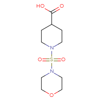 Chemical structure of 1-(morpholine-4-sulfonyl)piperidine-4-carboxylic acid - CSSB00000660557
