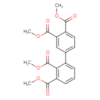 Chemical structure of 2,3,3',4'-tetramethyl [1,1'-biphenyl]-2,3,3',4'-tetracarboxylate - CSSB00020644522