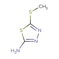 Chemical structure of 5-(methylsulfanyl)-1,3,4-thiadiazol-2-amine - CSSB00000149041
