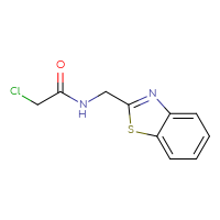 Chemical structure of N-[(1,3-benzothiazol-2-yl)methyl]-2-chloroacetamide - CSSB00000203730