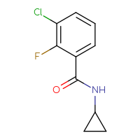 Chemical structure of 3-chloro-N-cyclopropyl-2-fluorobenzamide - CSSB00012840379