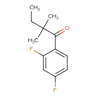 Chemical structure of 1-(2,4-difluorophenyl)-2,2-dimethylbutan-1-one - CSSB00011727654