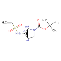 Chemical structure of rac-tert-butyl (1R,4R,5S)-5-ethenesulfonamido-2-azabicyclo[2.1.1]hexane-2-carboxylate - CSMB21332108614