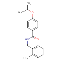 Chemical structure of N-[(2-methylphenyl)methyl]-4-(propan-2-yloxy)benzamide - CSSB00047451098