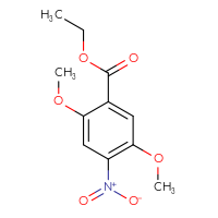 Chemical structure of ethyl 2,5-dimethoxy-4-nitrobenzoate - CSSB00020650450