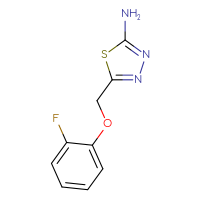 Chemical structure of 5-[(2-fluorophenoxy)methyl]-1,3,4-thiadiazol-2-amine - CSSB00012339829