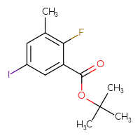 Chemical structure of tert-butyl 2-fluoro-5-iodo-3-methylbenzoate - CSSB20813999030