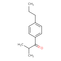 Chemical structure of 2-methyl-1-(4-propylphenyl)propan-1-one - CSSB00000750133