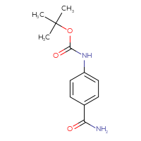 Chemical structure of tert-butyl N-(4-carbamoylphenyl)carbamate - CSSB00000206427