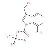 Chemical structure of tert-butyl 3-(hydroxymethyl)-7-methyl-1H-indole-1-carboxylate - CSSB00010163191