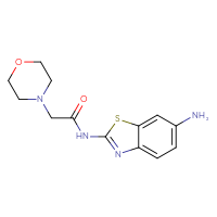 Chemical structure of N-(6-amino-1,3-benzothiazol-2-yl)-2-(morpholin-4-yl)acetamide - CSSB00000752887