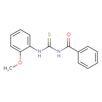 Chemical structure of 1-benzoyl-3-(2-methoxyphenyl)thiourea - CSSB00020584071