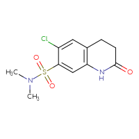 Chemical structure of 6-chloro-N,N-dimethyl-2-oxo-1,2,3,4-tetrahydroquinoline-7-sulfonamide - CSSB02007204032