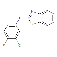 Chemical structure of N-(3-chloro-4-fluorophenyl)-1,3-benzothiazol-2-amine - CSSB00000593443