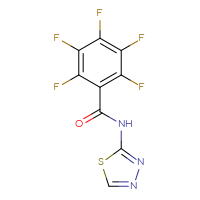 Chemical structure of 2,3,4,5,6-pentafluoro-N-(1,3,4-thiadiazol-2-yl)benzamide - CSSB00026711521