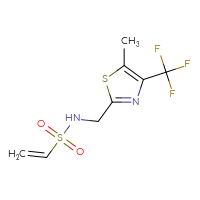 Chemical structure of N-{[5-methyl-4-(trifluoromethyl)-1,3-thiazol-2-yl]methyl}ethene-1-sulfonamide - CSSB21332103486