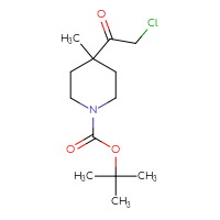 Chemical structure of tert-butyl 4-(2-chloroacetyl)-4-methylpiperidine-1-carboxylate - CSSB00153481070