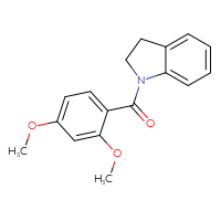 Chemical structure of 1-(2,4-dimethoxybenzoyl)-2,3-dihydro-1H-indole - CSSB00046163806
