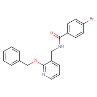 Chemical structure of N-{[2-(benzyloxy)pyridin-3-yl]methyl}-4-bromobenzamide - CSSB06963330588