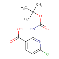 Chemical structure of 2-{[(tert-butoxy)carbonyl]amino}-6-chloropyridine-3-carboxylic acid - CSSB00010245164