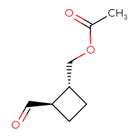 Chemical structure of [(1R,2R)-2-formylcyclobutyl]methyl acetate - CSSB00016236040
