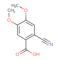 Chemical structure of 2-cyano-4,5-dimethoxybenzoic acid - CSSB00013401645