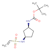 Chemical structure of tert-butyl N-[(1S,3R)-3-ethenesulfonamidocyclopentyl]carbamate - CSMB14862490038