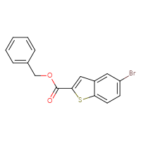 Chemical structure of benzyl 5-bromo-1-benzothiophene-2-carboxylate - CSSB09890654591