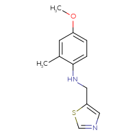 Chemical structure of 4-methoxy-2-methyl-N-[(1,3-thiazol-5-yl)methyl]aniline - CSSB00005694300