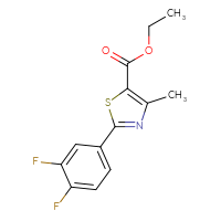 Chemical structure of ethyl 2-(3,4-difluorophenyl)-4-methyl-1,3-thiazole-5-carboxylate - CSSB00000697763
