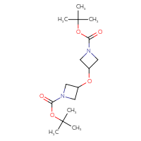 Chemical structure of tert-butyl 3-({1-[(tert-butoxy)carbonyl]azetidin-3-yl}oxy)azetidine-1-carboxylate - CSSB00010134634