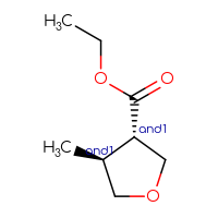 Chemical structure of rac-ethyl (3R,4R)-4-methyloxolane-3-carboxylate - CSSB14870416249