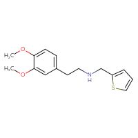 Chemical structure of [2-(3,4-dimethoxyphenyl)ethyl][(thiophen-2-yl)methyl]amine - CSSB00025747188