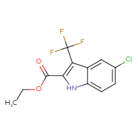 Chemical structure of ethyl 5-chloro-3-(trifluoromethyl)-1H-indole-2-carboxylate - CSSB00020610752